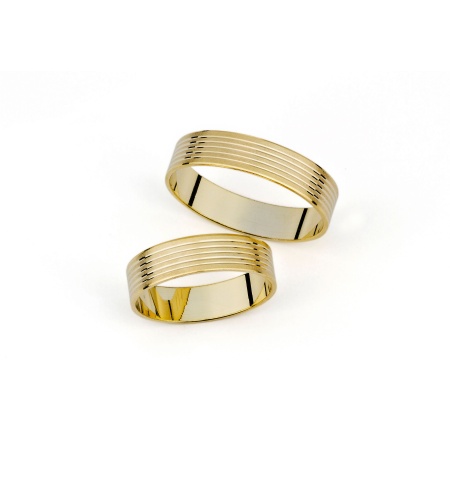 Gita - snubní prsteny ze žlutého zlata