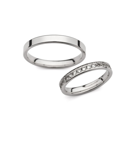 Jenna - snubní prsteny z bílého zlata