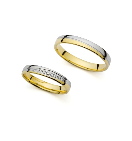 Sabrina - snubní prsteny z kombinovaného zlata