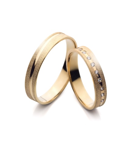 Maria - snubní prsteny ze žlutého zlata
