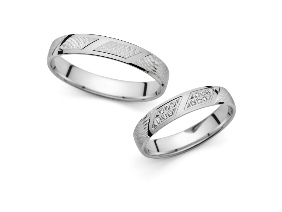 Zoe - snubní prsteny z bílého zlata