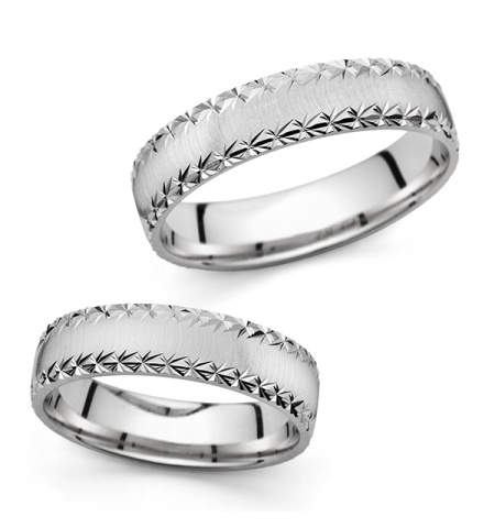 Elodie - snubní prsteny z bílého zlata