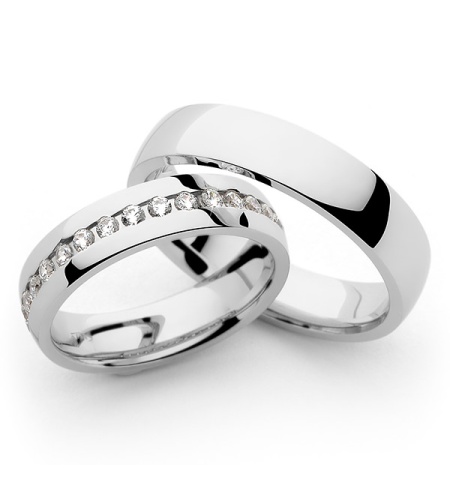 Kehlani - snubní prsteny z bílého zlata