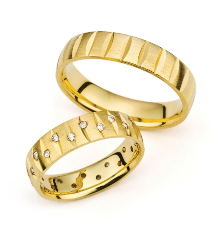Noelle - snubní prsteny ze žlutého zlata