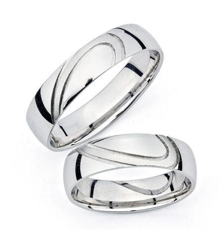 Aylin - snubní prsteny z bílého zlata