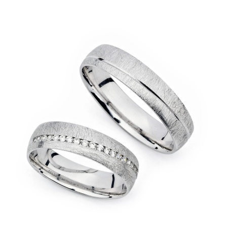 Donatela - snubní prsteny z bílého zlata