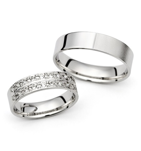 Tayla - snubní prsteny z bílého zlata