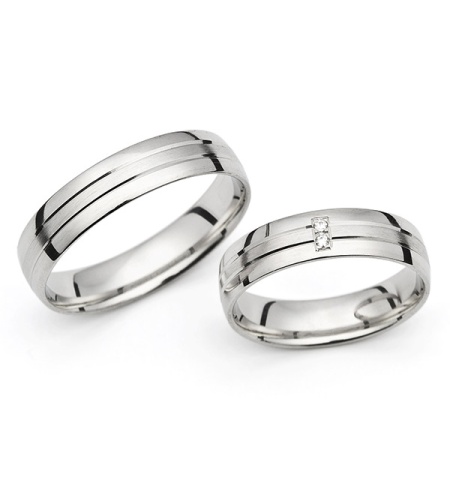 Arabela - snubní prsteny z bílého zlata