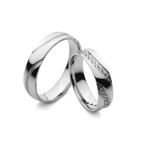 Chantria - snubní prsteny z bílého zlata
