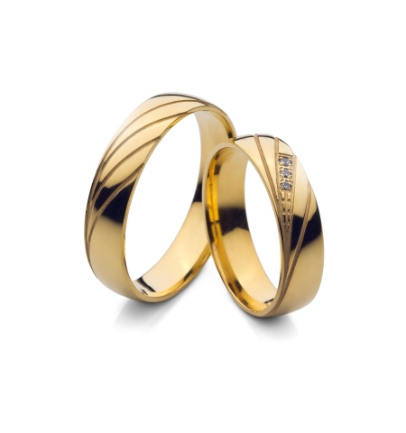 Layla - snubní prsteny ze žlutého zlata