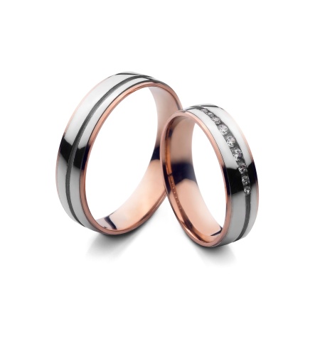 Valentina - snubní prsteny z kombinovaného zlata