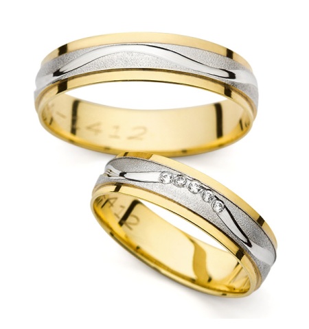 Jezabel - snubní prsteny z kombinovaného zlata