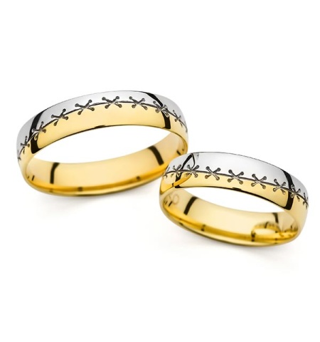 Lioness - snubní prsteny z kombinovaného zlata