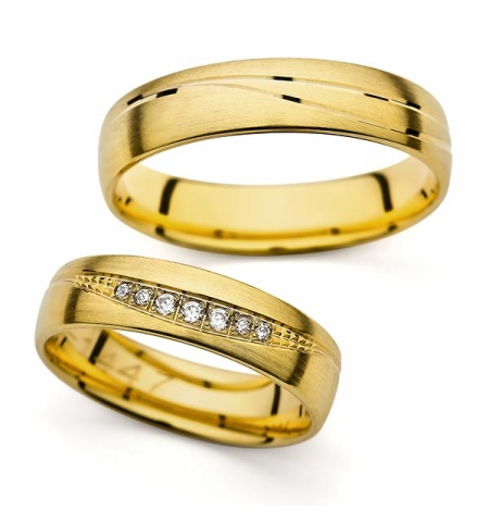 Hermione - snubní prsteny ze žlutého zlata