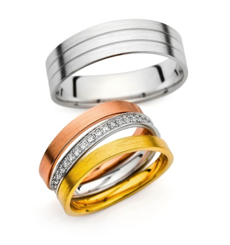 Aubrielle - snubní prsteny z kombinovaného zlata