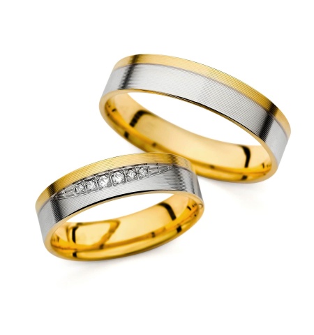 Jamila - snubní prsteny z kombinovaného zlata