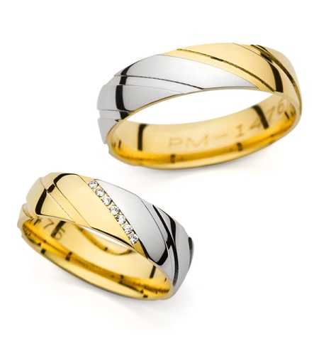 Lori - snubní prsteny z kombinovaného zlata
