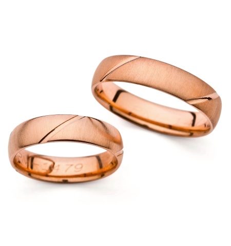 Juniper - snubní prsteny z růžového zlata