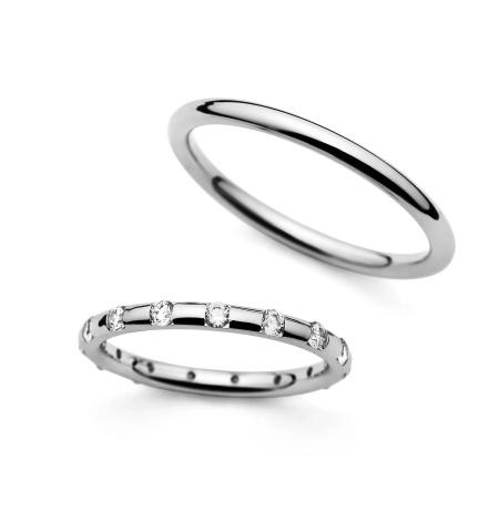 Vivien - snubní prsteny z bílého zlata