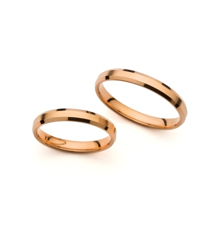 Loreta - snubní prsteny z růžového zlata