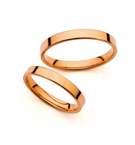 Angelica - snubní prsteny z růžového zlata