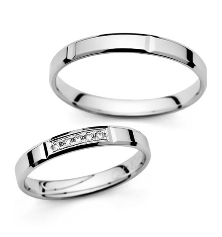 Andělina - snubní prsteny z bílého zlata