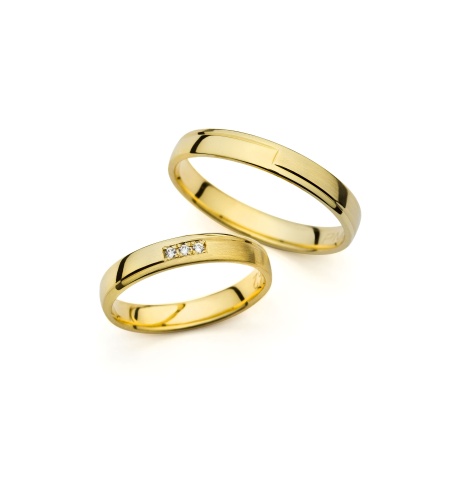 Florence - snubní prsteny ze žlutého zlata