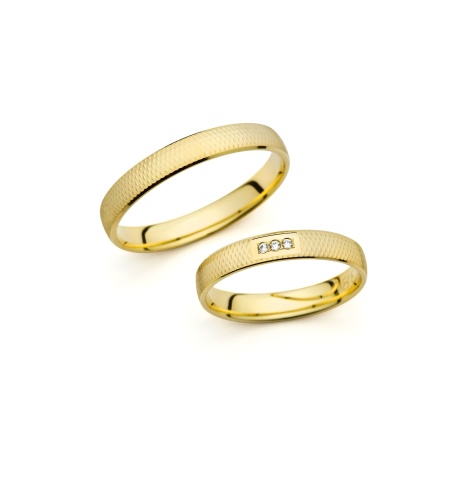 Gabrielle - snubní prsteny ze žlutého zlata