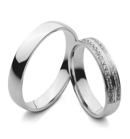 Riana - snubní prsteny z bílého zlata