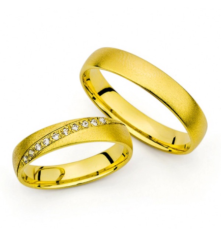 Oksana - snubní prsteny ze žlutého zlata