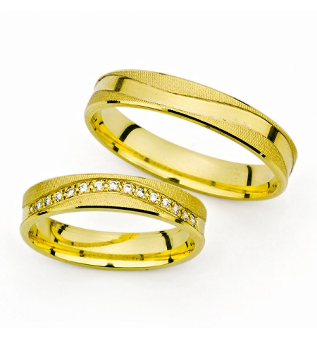 Kirsten - snubní prsteny ze žlutého zlata