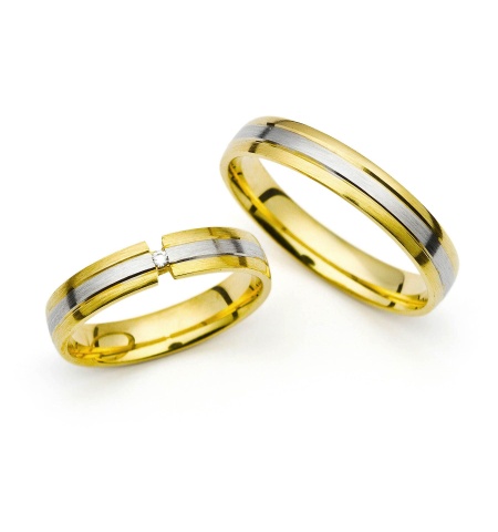 Mirabela - snubní prsteny  z kombinovaného zlata