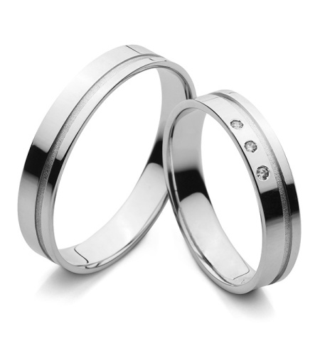 Philippa - snubní prsteny z bílého zlata