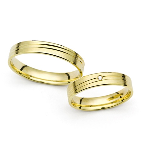 Michelle - snubní prsteny ze žlutého zlata