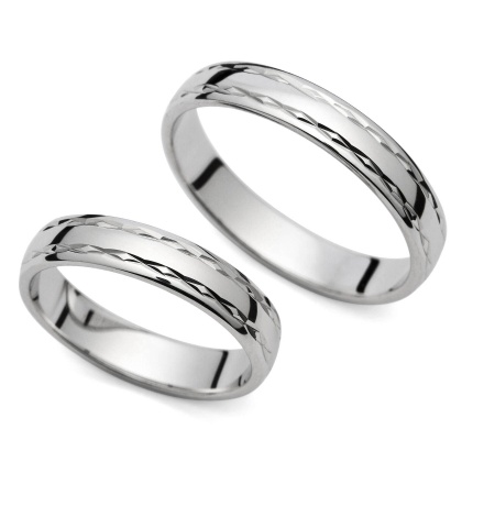 Amelia - snubní prsteny z bílého zlata