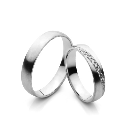 Frederica - snubní prsteny z bílého zlata