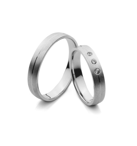 Jenovéfa - snubní prsteny z bílého zlata