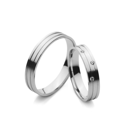 Esmée - snubní prsteny z bílého zlata