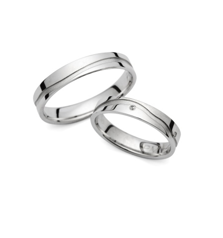 Estela - snubní prsteny z bílého zlata