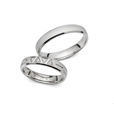 Olympie - snubní prsteny z bílého zlata