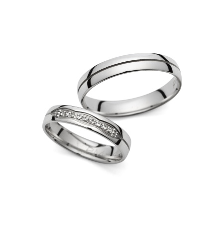 Henrieta - snubní prsteny z bílého zlata