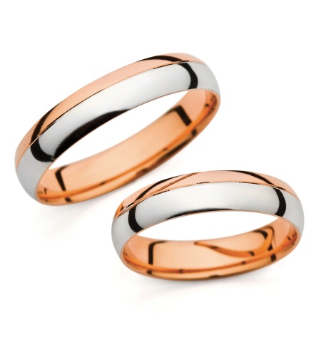 Celestýna - snubní prsteny z kombinovaného zlata