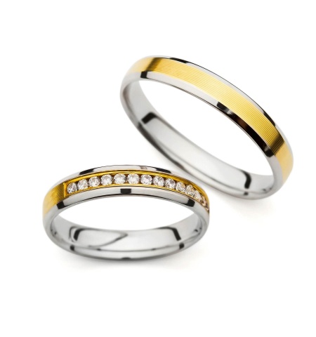 Elena - snubní prsteny z kombinovaného zlata