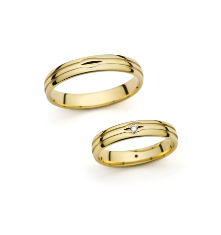 Cornelia - snubní prsteny ze žlutého zlata