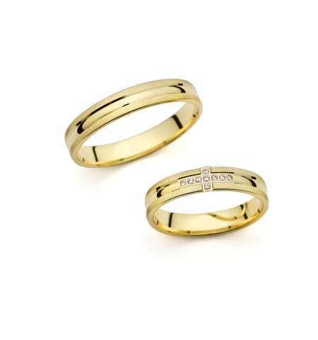 Katarina - snubní prsteny ze žlutého zlata