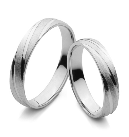 Alinda - snubní prsteny z bílého zlata
