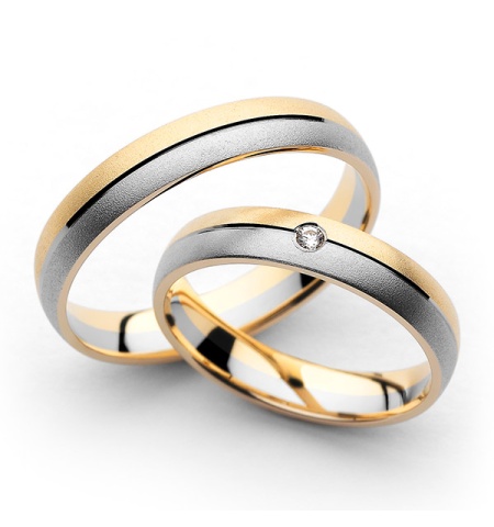 Simonetta - snubní prsteny z kombinovaného zlata