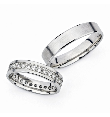Tessa - snubní prsteny z bílého zlata
