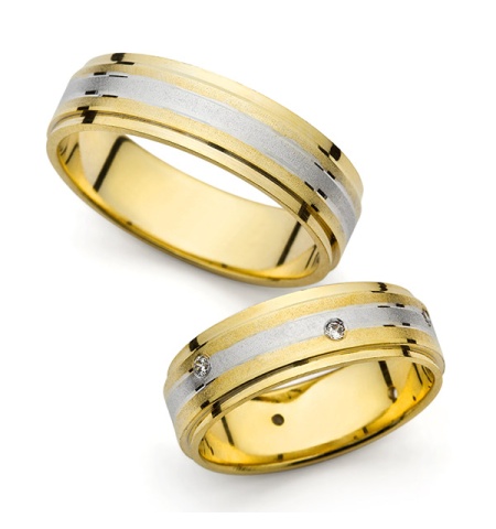 Piper - snubní prsteny z kombinovaného zlata