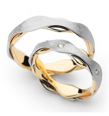 Inez - snubní prsteny z kombinovaného zlata